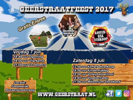 Geerstraatfeest 8 en 9 julli