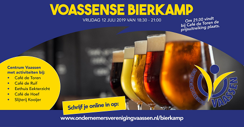 Op vrijdag 12 juli organiseert Ondernemersvereniging Vaassen de Voassense Bierkamp.