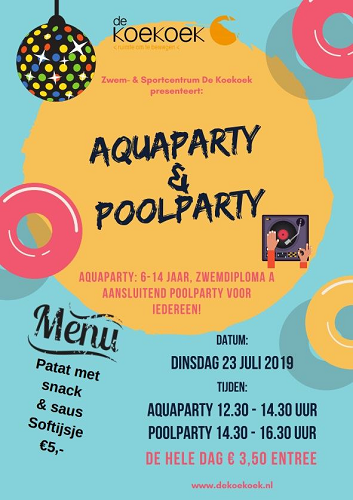 AquaParty & PoolParty in sport en dorpcentrum de Koekoek