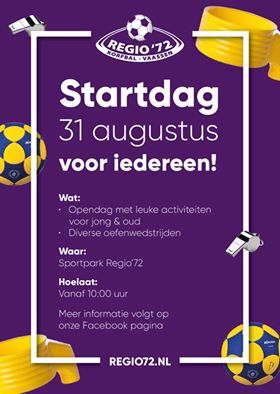 Startdag bij korfbalvereniging Regio’72.