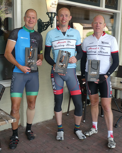 Gerrit Peters winnaar van de  Bart Kamphuis rit HDKS Emst