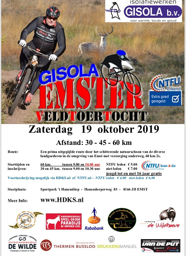 Gisola Emster Veldtoertocht 2019 met compleet veranderde route