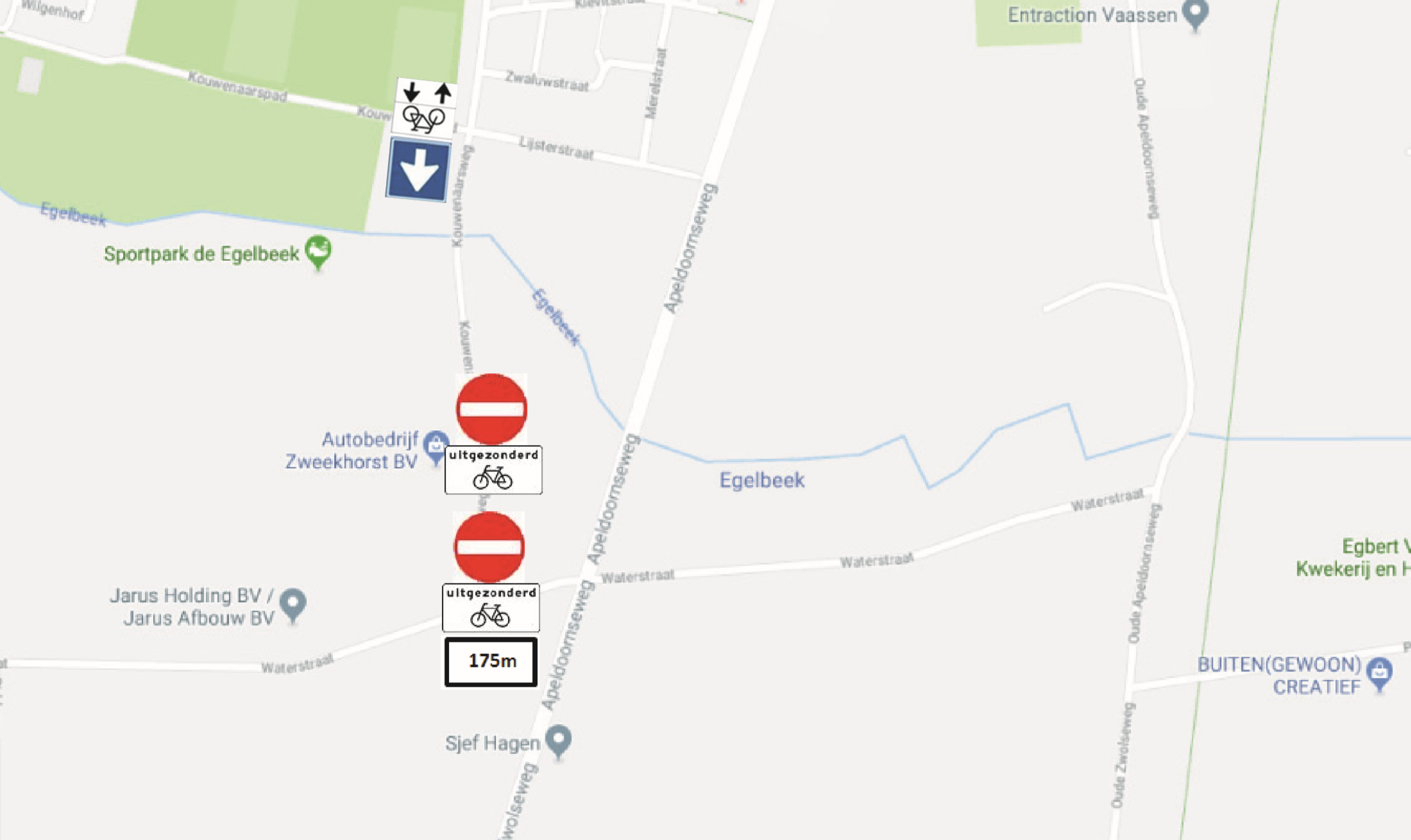 Mogelijk éénrichtingsverkeer Kouwenaarsweg