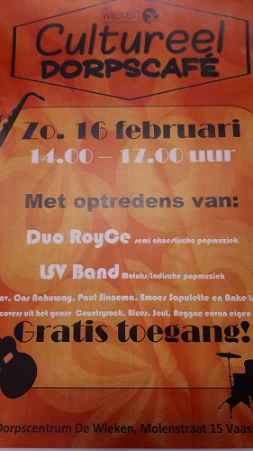 Cultureel Dorpscafé bij Dorpscentrum de Wieken in Vaassen