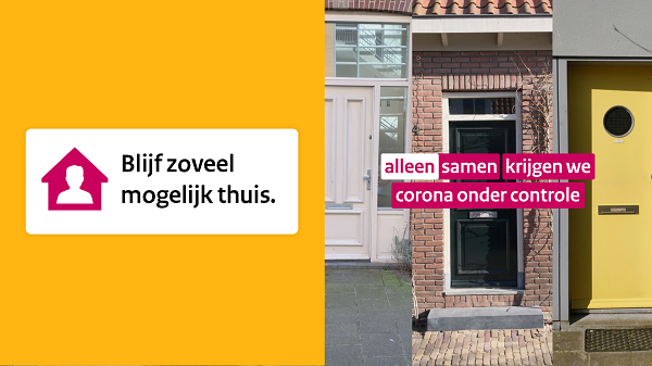 Blijf zoveel mogelijk thuis. Ook bij mooi weer