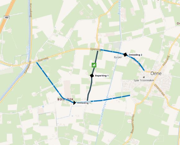 Werkzaamheden Boshoekerweg Oene