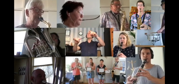 Muziekvereniging Prins Bernhard uit Emst heeft online gemusiceerd. Deel 2