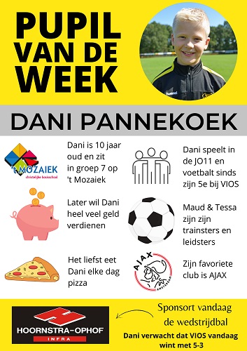 VIOS Pupil van de week