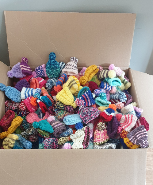 900 mutsjes gebreid voor het Nationaal Ouderenfonds