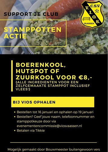 Stamppotten Actie bij VIOS | Support je club | Support je Sponsoren |