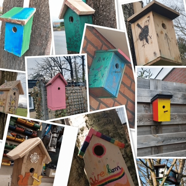 Bekendmaking winnaars en versturen attentie; inzendingen mooiste vogelhuisje