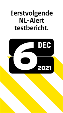 NL-Alert testbericht op maandag 6 december