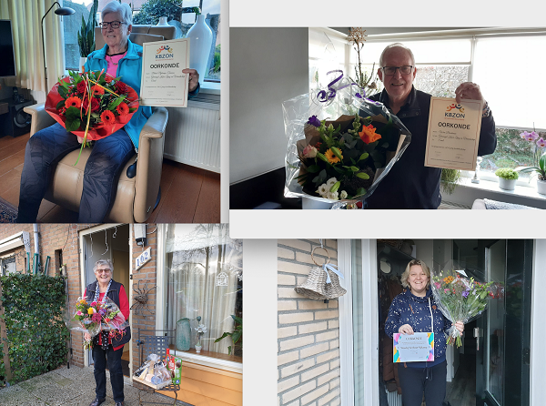 Jubilarissen Zangvereniging Zang en Vriendschap Emst 2022 gehuldigd