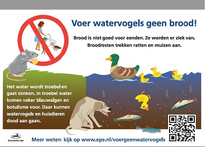 Voer watervogels geen brood!