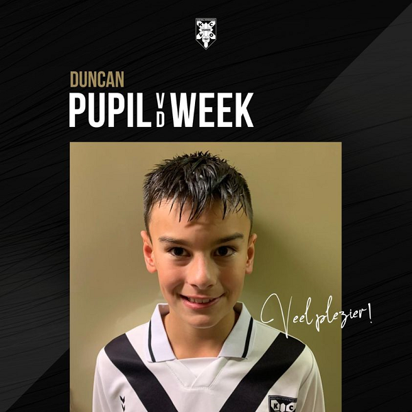 Pupil van de week bij KCVO Vaassen is deze week Duncan Broekhuis
