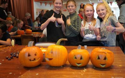 Pompoenen knutselmiddag bij speeltuin de Kouwenaar