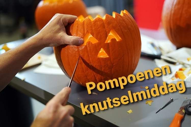 Pompoenen knutselmiddag bij speeltuin de Kouwenaar