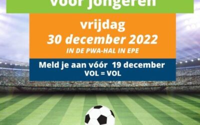 Oudejaarszaalvoetbaltoernooi voor jongeren