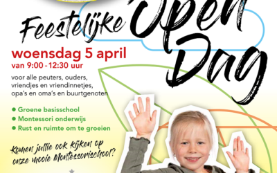 Woensdag 5 april is het open dag bij de Montessori Sterrenschool Geerstraat