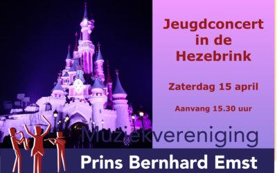 Jeugdconcert zaterdagmiddag 15 april a.s. in de HezebrinkÂ