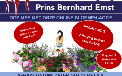 Online Bloemenactie bij Prins Bernhard Emst: vooraf bestellen en ophalen op 13 mei a.s.Â