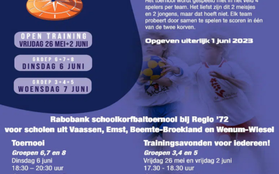Schoolkorfbal bij Regio ’72