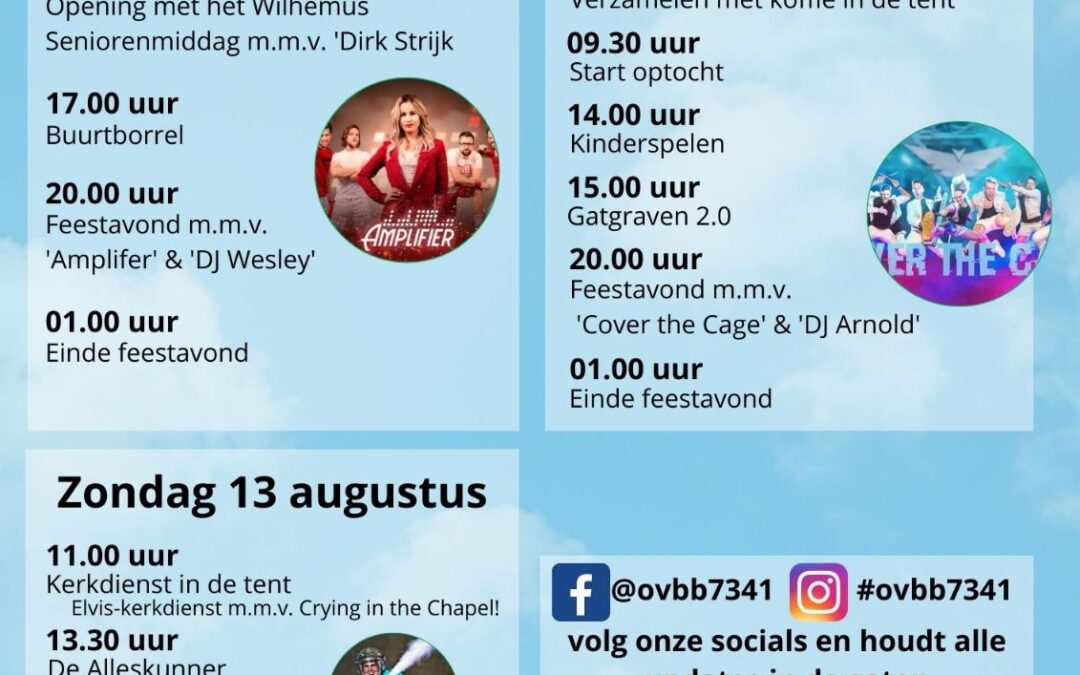 Programma Oranjefeest Beemte Broekland