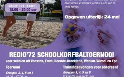 Zand en goals: schoolkorfbal in Vaassen bij Regio ’72