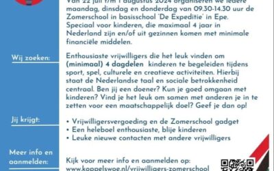 Gezocht: vrijwilligers voor de Zomerschool Epe | Heerde