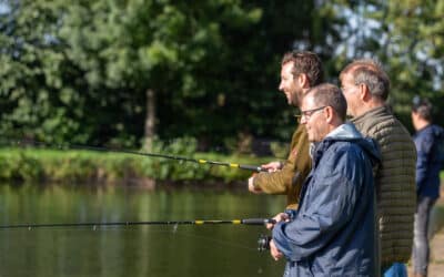 Sterke forellen uit eigen kwekerij die wel zin hebben in een robbertje vechten met onze vissers