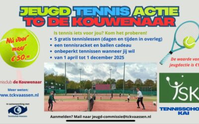 Jeugd-tennis-actie bij TC de Kouwenaar.