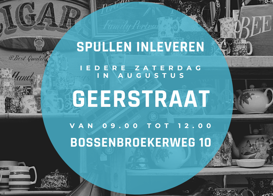 Spullen inzamelen pleinmarkt a.s. zaterdag laatste kans!