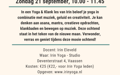 Creatieve yogalessen bij ‘Irin Yoga’ in Vaassen