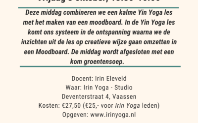 Creatieve yogalessen bij ‘Irin Yoga’ in Vaassen
