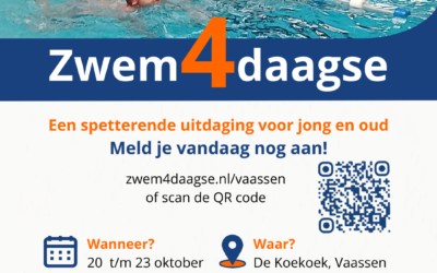 Inschrijving Zwem4daagse Vaassen geopend!