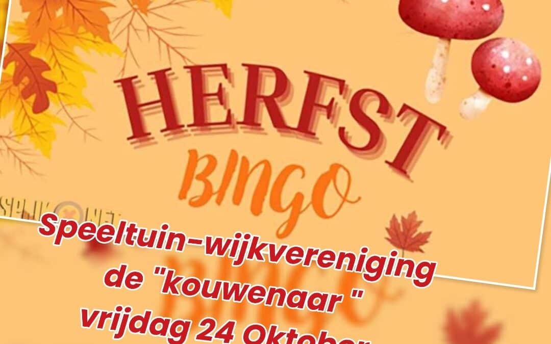 Herfst Familiebingo bij Speeltuin de Kouwenaar! 
