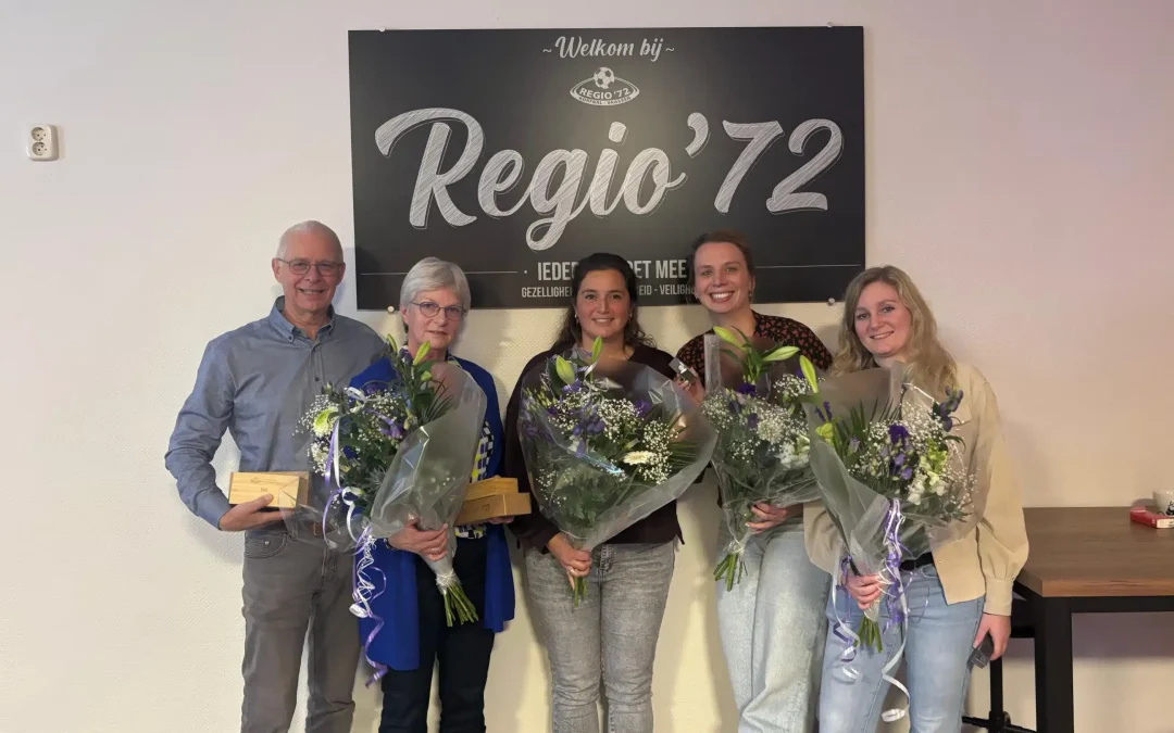 Jubilarissen en lid van verdienste tijdens ALV bij Regio’72
