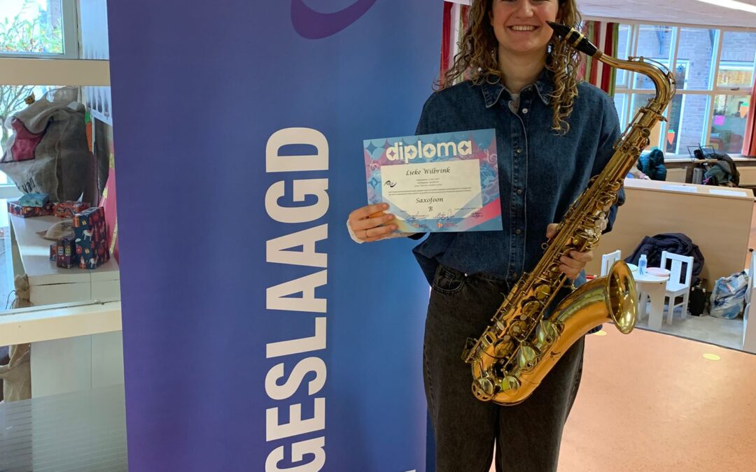 Jeugdlid Vaassens Fanfare Corps geslaagd voor B- examen