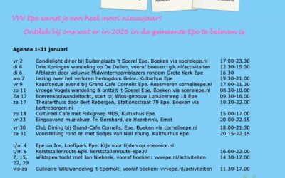 De evenementenkalender voor januari 2025