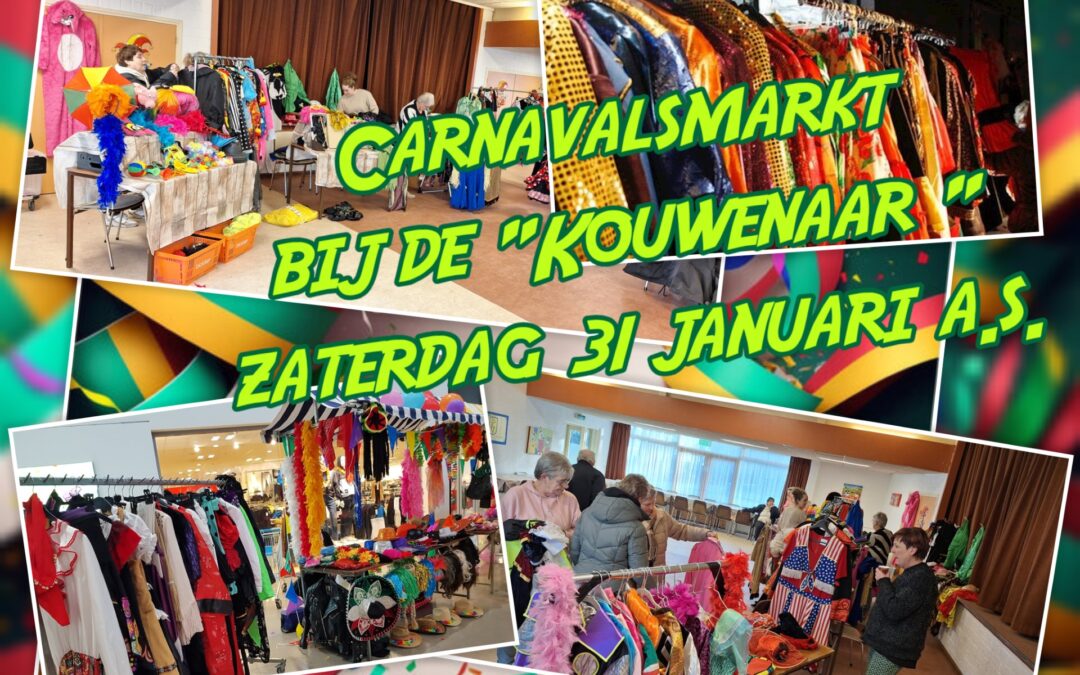 Carnavalmarkt bij speeltuin-wijkvereniging de “Kouwenaar”