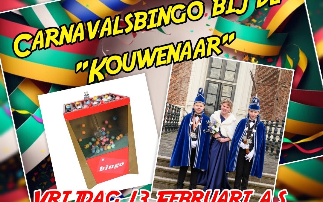 Carnaval Familiebingo bij de Kouwenaar met jeugdtrio Rossumdearpers