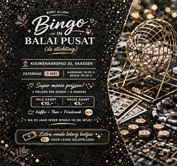 Stichting Balai Pusat organiseert na 30 jaar weer een Bingoavond