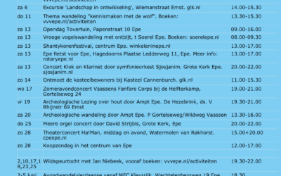 VVV evenementenprogramma juni 2026
