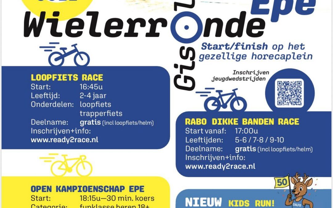 Wielerronde van Epe met Dikke Bandenrace en Rennie’s Kidsrun