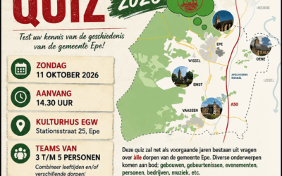 Ampt Epe houdt op zondagmiddag 11 oktober voor de derde maal een Historische Quiz