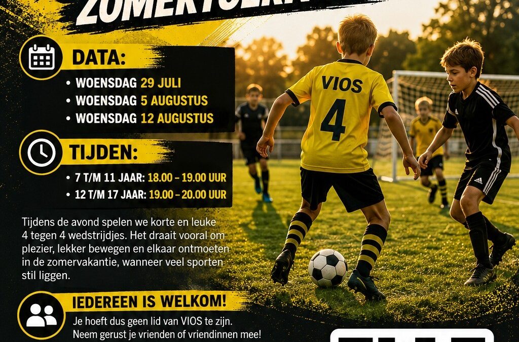 VIOS 4×4 Zomertoernooi – Iedereen is welkom!