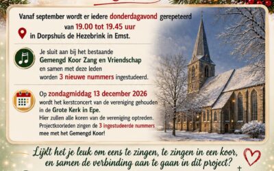 Kerstprojectkoor Zang en Vriendschap Emst