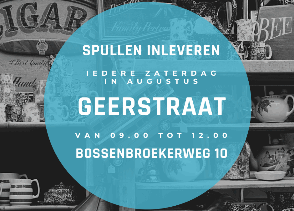 Spullen inzamelen pleinmarkt Geerstraat