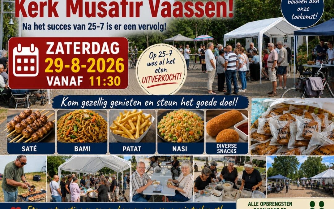 Tweede verkoopactie tbv de renovatie van Molukse Kerk MUSAFIR in Vaassen.