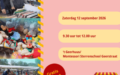 Gezellige jaarlijkse pleinmarkt bij Montessori Sterrenschool Geerstraat